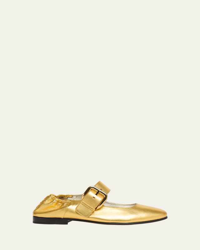 Astaire Leather Mary Jane Ballerina Flats